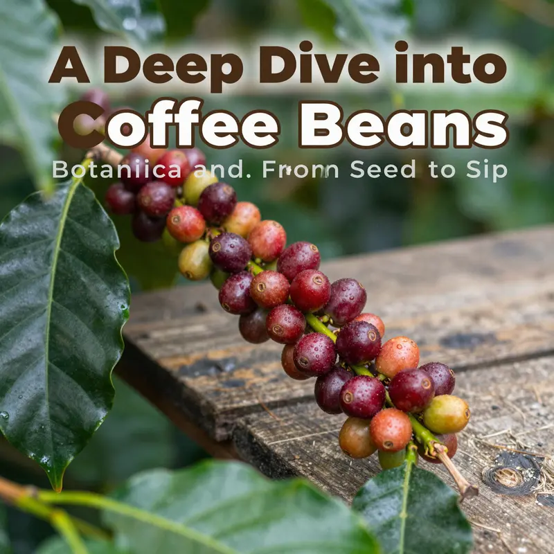 The coffee plant produces cherries that encase the seeds we know as coffee beans, highlighting the raw origin of our favorite beverage.