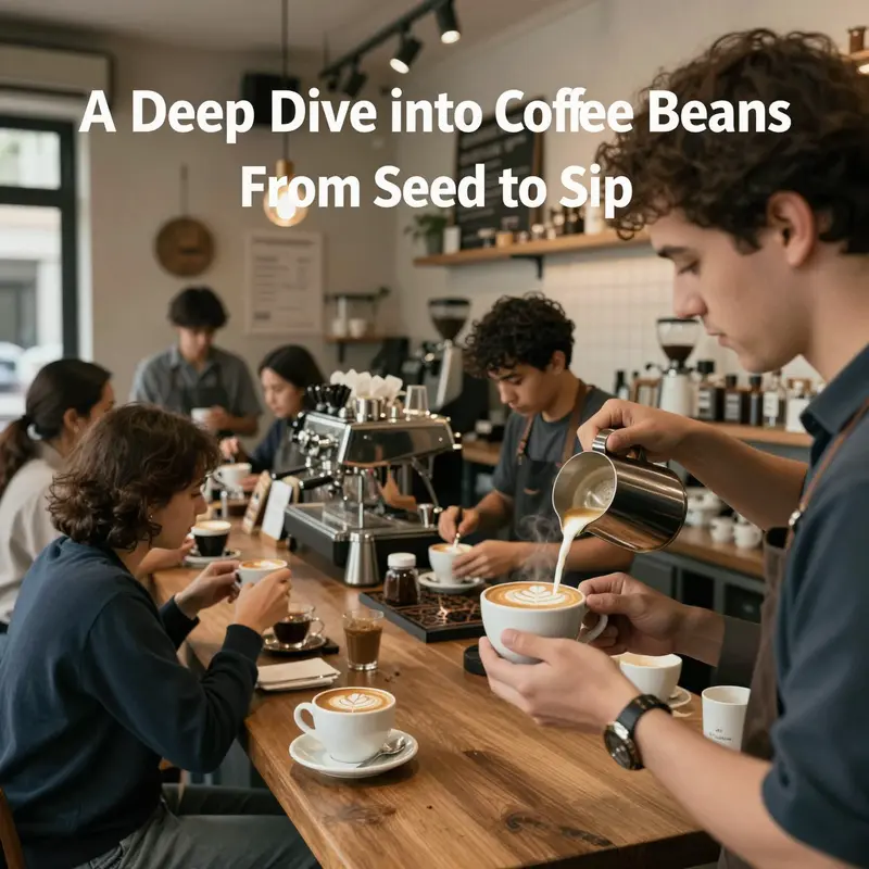 The coffee plant produces cherries that encase the seeds we know as coffee beans, highlighting the raw origin of our favorite beverage.