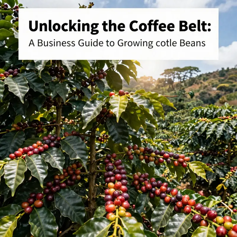 Vibrant coffee plantation full of coffee cherries, showcasing the potential of coffee cultivation.