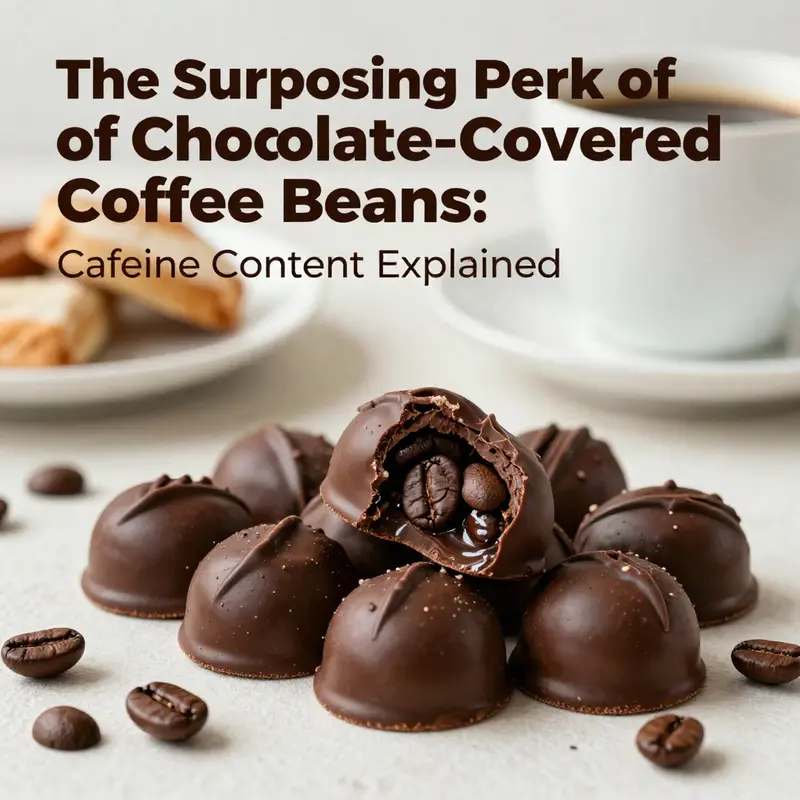 The rich chocolate coating blends perfectly with the roasted coffee beans, demonstrating the source of their caffeine content.