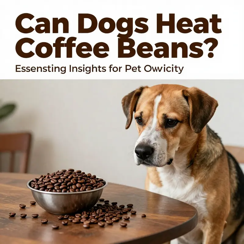 A concerned dog near spilled coffee beans, highlighting the risks associated with ingestion.