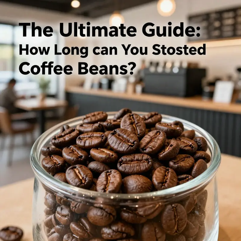 Freshly roasted coffee beans stored in an airtight container for optimal freshness.