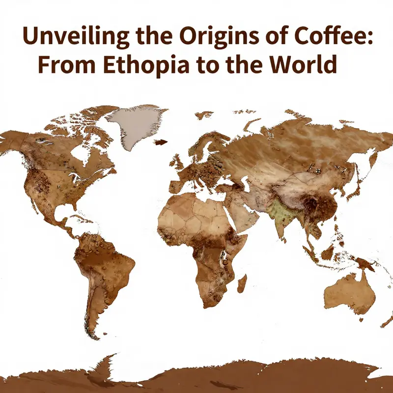 The birthplace of coffee in Ethiopia, highlighting the landscape where coffee cultivation began.