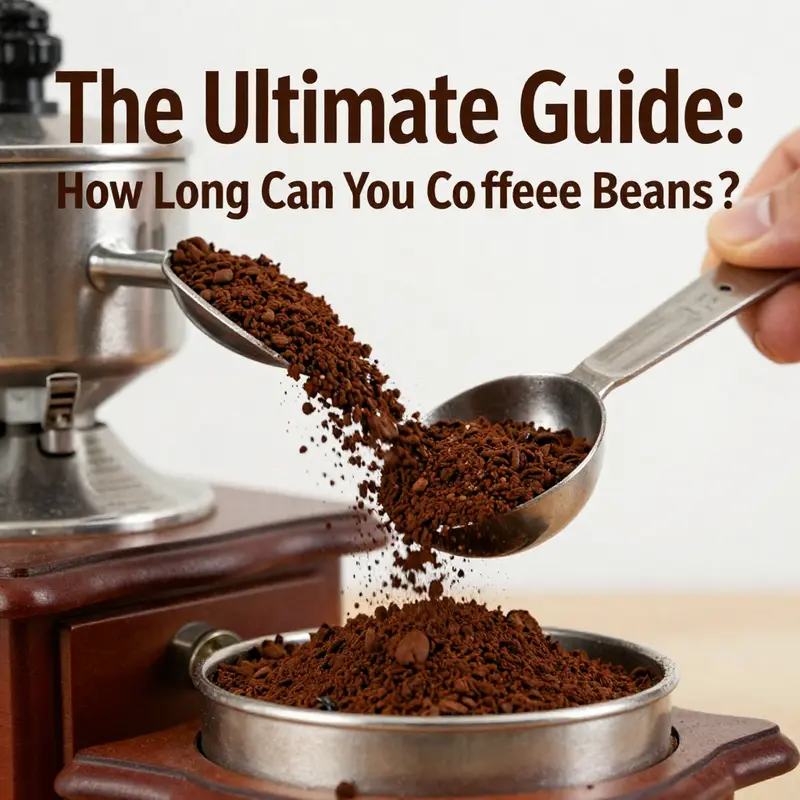 Freshly roasted coffee beans stored in an airtight container for optimal freshness.