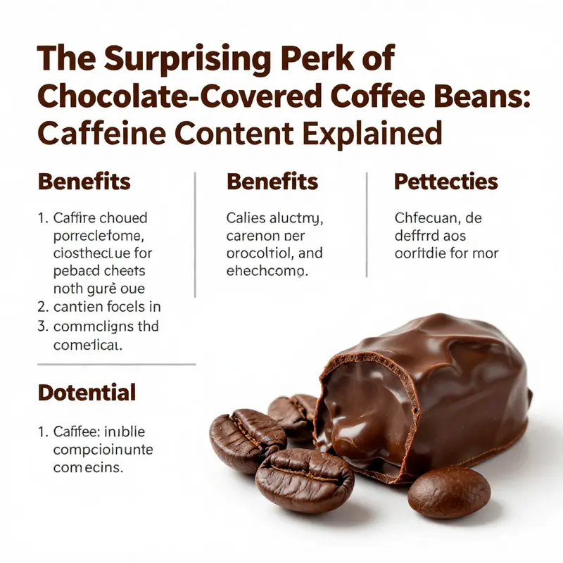 The rich chocolate coating blends perfectly with the roasted coffee beans, demonstrating the source of their caffeine content.