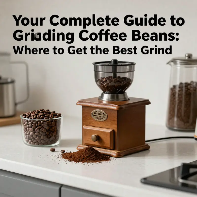 A bustling specialty coffee shop where patrons can enjoy freshly ground coffee beans.