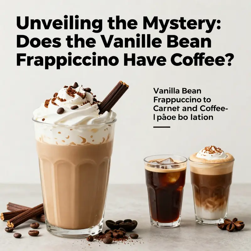 Demonstrating the preparation of a Vanilla Bean Frappuccino, highlighting its non-coffee ingredients.