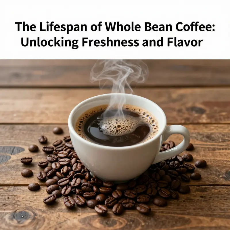 Freshly roasted whole bean coffee retains optimal flavor for a limited time.