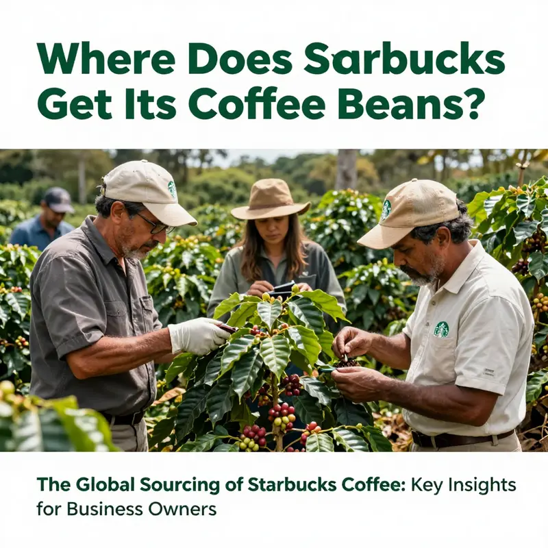 Map showcasing the major supplier countries for Starbucks coffee beans.