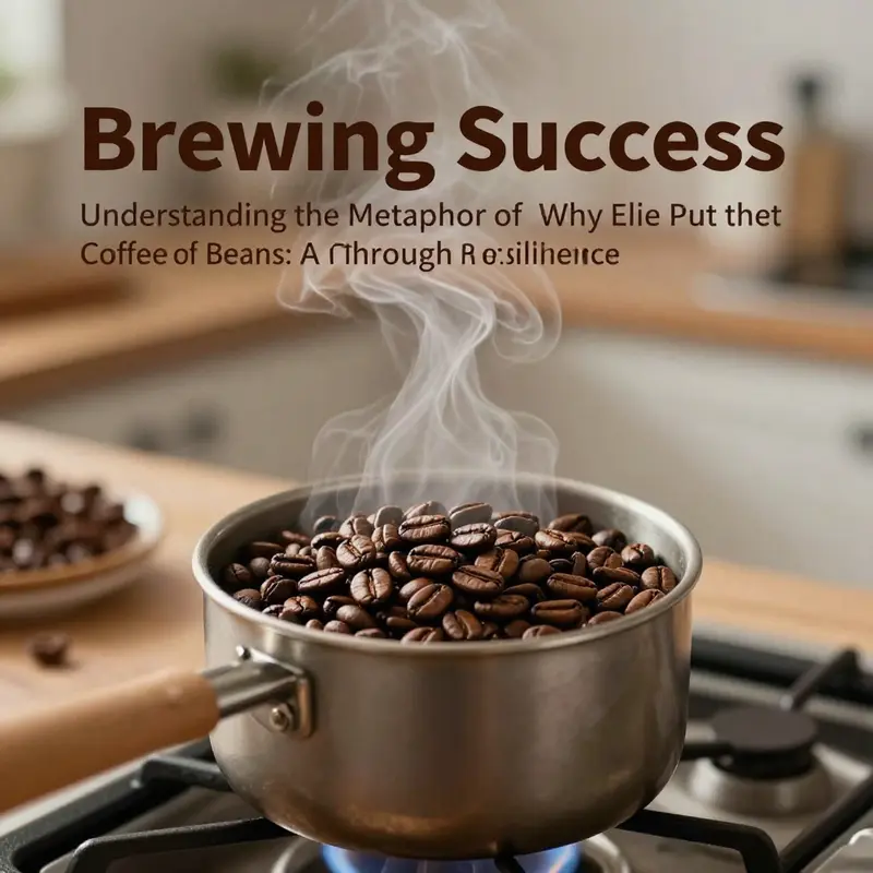 The symbolic representation of resilience through coffee beans in the context of adversity.