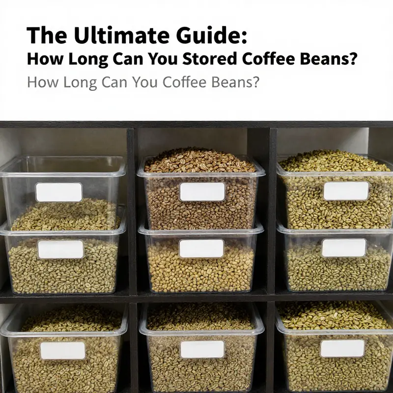 Freshly roasted coffee beans stored in an airtight container for optimal freshness.