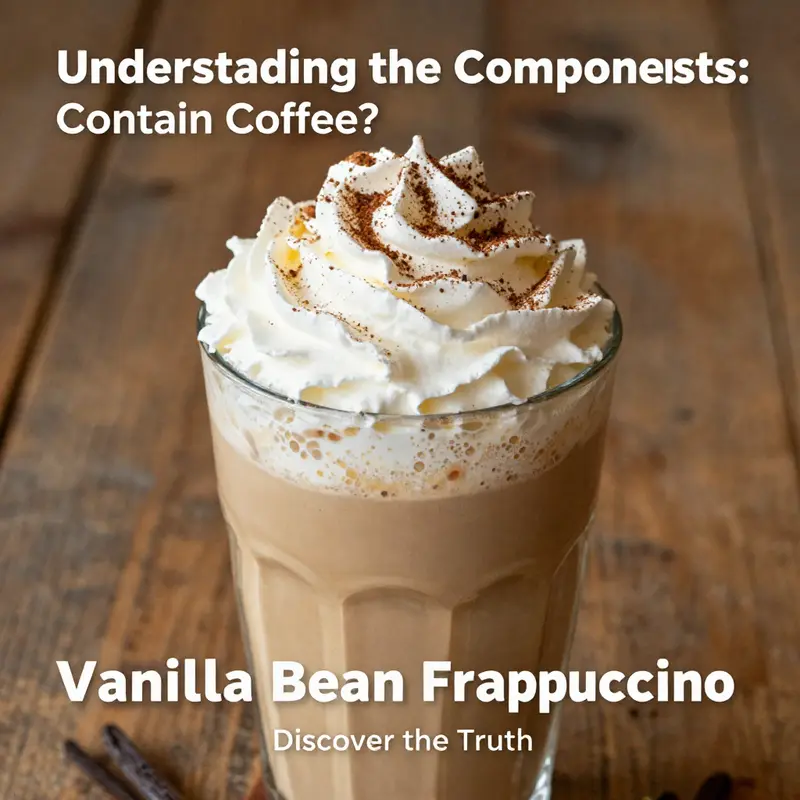 A detailed view of a Vanilla Bean Frappuccino, emphasizing its creamy texture and presentation.