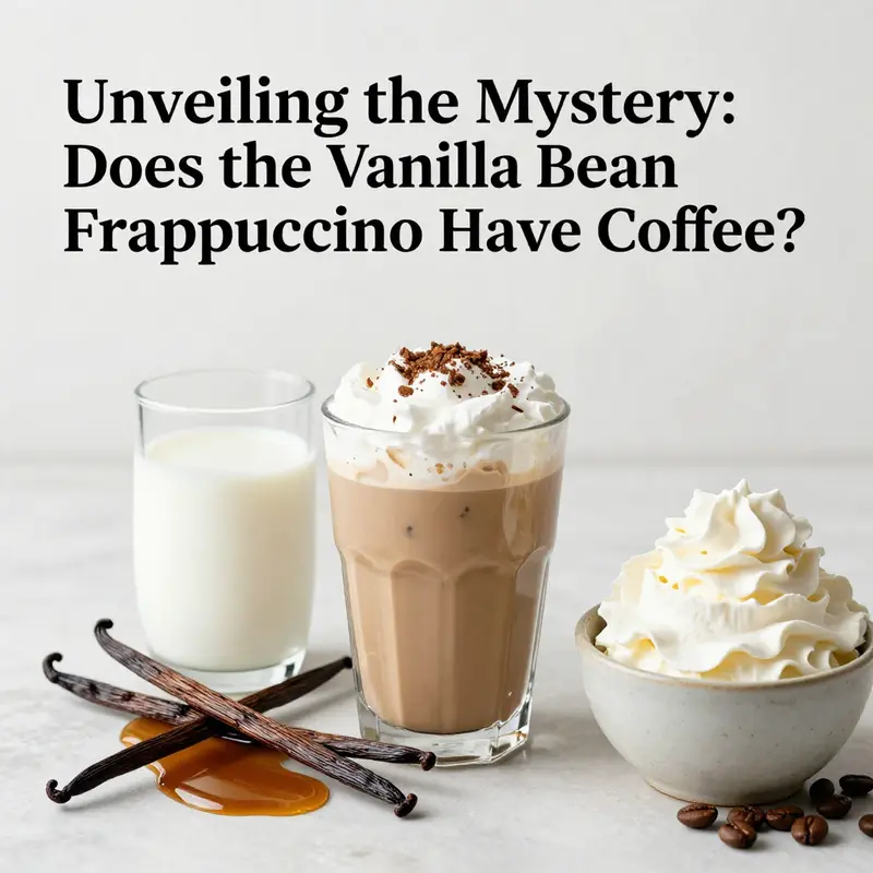 Demonstrating the preparation of a Vanilla Bean Frappuccino, highlighting its non-coffee ingredients.