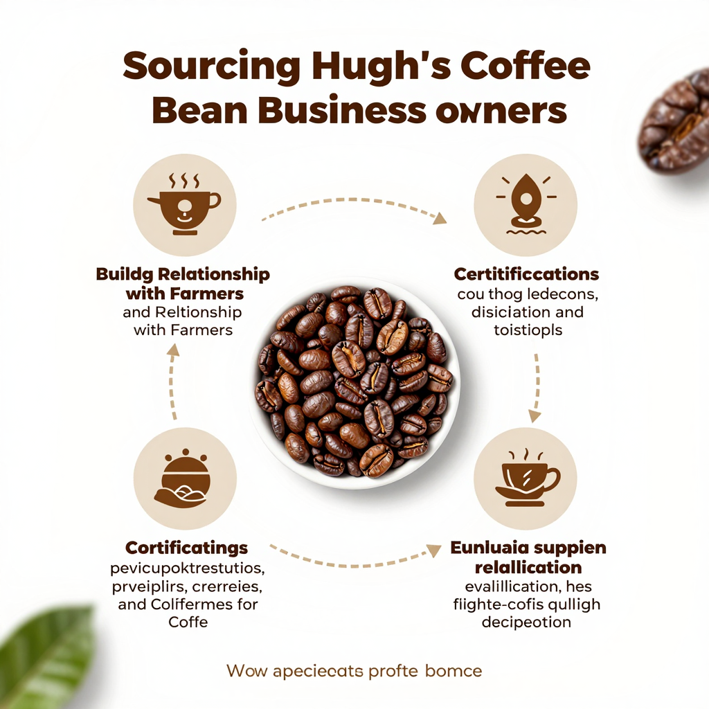 Infographic on sourcing high-quality coffee beans