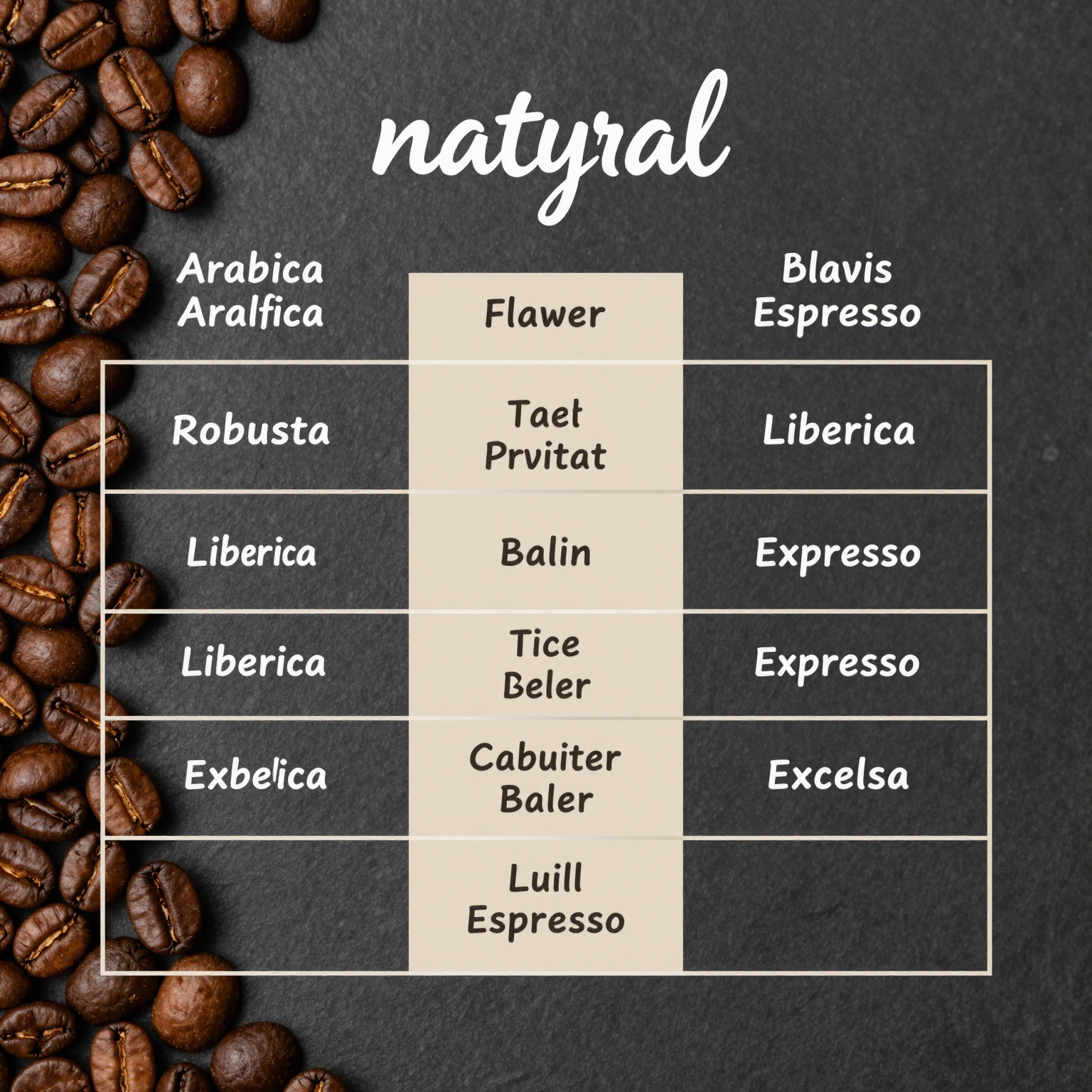 Coffee Bean Types Comparison