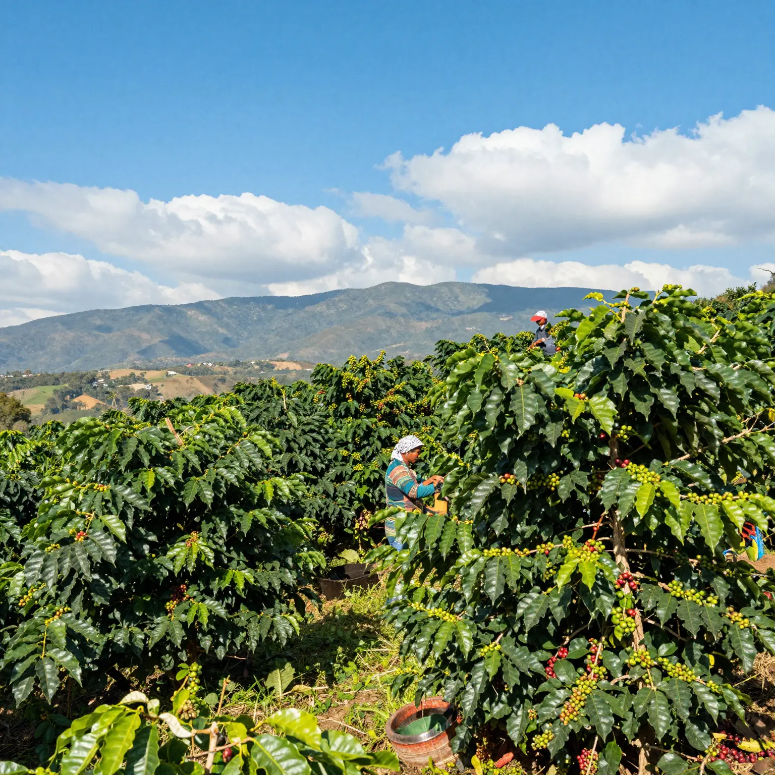 Vibrant Coffee Plantation Landscape